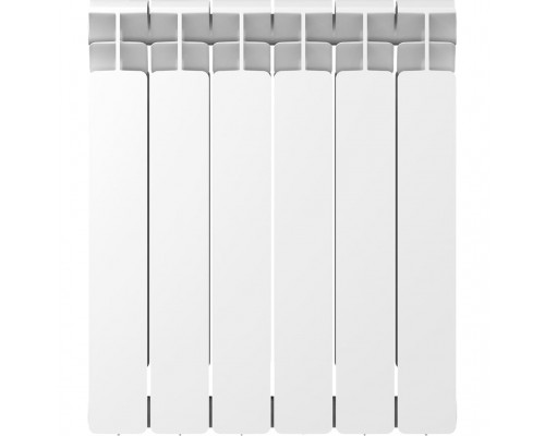 Радиатор биметаллический RIFAR BASE 500 6 секций боковое подключение (белый RAL 9016) 1RB50-6 (1RB50-6)