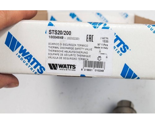 Защитный клапан от перегрева твердот. котла 2м Watts STS 20/200 (10004849)