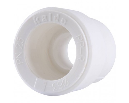 Муфта переходная Kalde 63x32 для полипропиленовых труб под сварку (цвет белый) (3212-rdc-633200)