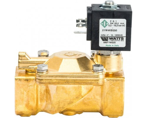 Соленоидный клапан Watts 850Т (850Т1W220) для систем водоснабжения 1 230V Н.З. (10023640) Соленоидный клапан Watts 850Т (850Т1W220) для систем водоснабжения 1 230V Н.З. (10023640)