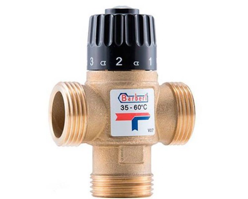 3-ходовой термостатический клапан BARBERI НР 1 30-65 гр. цельсия, KV 3,5 (V17M25N00L2)