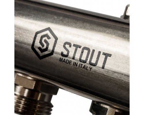 Коллектор из нержавеющей стали для радиаторной разводки STOUT 12 выходов (SMS 0923 000012) Коллектор из нержавеющей стали для радиаторной разводки STOUT 12 выходов (SMS 0923 000012)