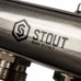 Коллектор из нержавеющей стали для радиаторной разводки STOUT 12 выходов (SMS 0923 000012)