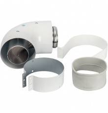 Адаптер для котла угловой STOUT DN60/100 90° коаксиальный (совместимый с Vaillant, Protherm NEW)(с логотипом) SCA-6010-230190 (SCA-6010-230190)