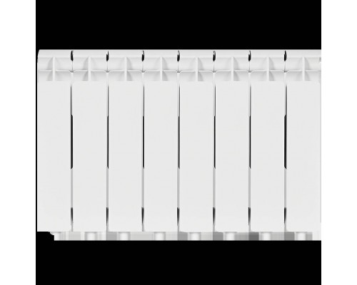 Радиатор алюминиевый STOUT Bravo 350 8 секций боковое подключение RAL9010 SRA-0110-035008 (SRA-0110-035008)