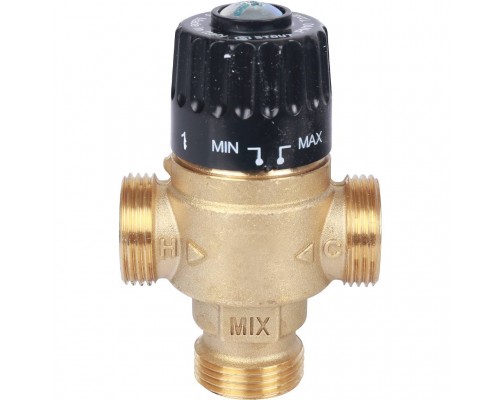 Термостатический смесительный клапан для систем отопления и ГВС STOUT 3/4 НР 30-65°С KV 2,3 SVM-0125-236520 (SVM-0125-236520)
