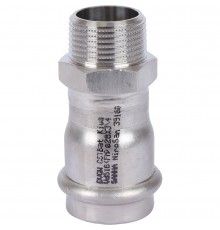 Sanha  9243G пресс-фит. нерж.сталь, ниппель перех.ВПр-НР, 28x3/4 (69243G2834)