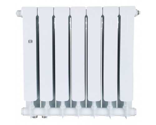 Радиатор биметаллический STOUT Space 500 7 секций нижнее правое подключение RAL9016 SRB-0320-050007 (SRB-0320-050007)