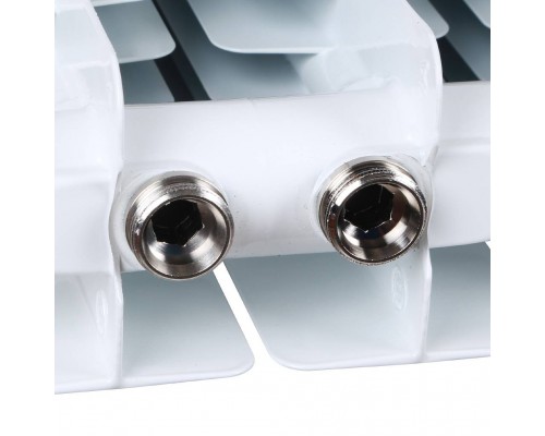 Радиатор биметаллический STOUT Space 500 7 секций нижнее правое подключение RAL9016 SRB-0320-050007 (SRB-0320-050007)