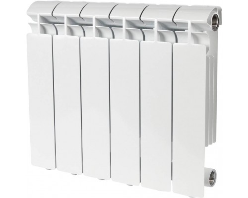 Радиатор алюминиевый STOUT ALPHA 350 6 секций боковое подключение (белый RAL 9016) SRA-2310-035006 (SRA-2310-035006)