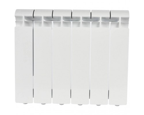 Радиатор алюминиевый STOUT ALPHA 350 6 секций боковое подключение (белый RAL 9016) SRA-2310-035006 (SRA-2310-035006)