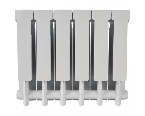 Радиатор алюминиевый STOUT ALPHA 350 6 секций боковое подключение (белый RAL 9016) SRA-2310-035006 (SRA-2310-035006)