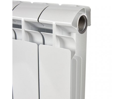 Радиатор алюминиевый STOUT ALPHA 350 6 секций боковое подключение (белый RAL 9016) SRA-2310-035006 (SRA-2310-035006)