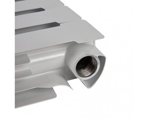 Радиатор алюминиевый STOUT ALPHA 350 6 секций боковое подключение (белый RAL 9016) SRA-2310-035006 (SRA-2310-035006)