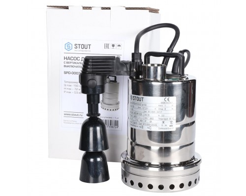 Насос дренажный STOUT с вертикальным поплавком SPD-0003-200250 (SPD-0003-200250) Насос дренажный STOUT с вертикальным поплавком SPD-0003-200250 (SPD-0003-200250)