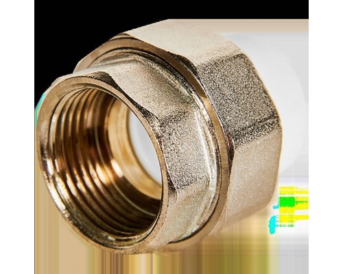 Муфта комбинированная Pro Aqua d=20-3/4 PP-R разъемная (американка) ВР Белая (PA20010) Муфта комбинированная Pro Aqua d=20-3/4 PP-R разъемная (американка) ВР Белая (PA20010)