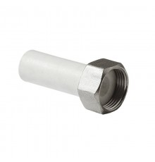 Штуцер Pro Aqua d=20-3/4 PP-R с накидной гайкой Белый (PA70010)