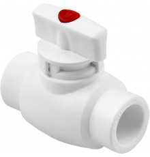 Шаровой кран Pro Aqua d= 20 PP-R с ручкой-бабочкой Standard Белый (PA44508)