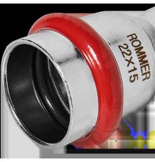 Муфта ROMMER переходная, 22х15, из нержавеющей стали прессовой (RSS-0018-002215)