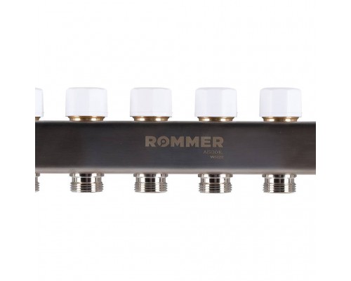 Коллектор из нержавеющей стали в сборе с расходомерами ROMMER 6 выходов (RMS-1210-000006)