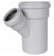 Тройник канализационный бесшумный STOUT D 110 x 58 / 45° SKB-0015-115845 (SKB-0015-115845)