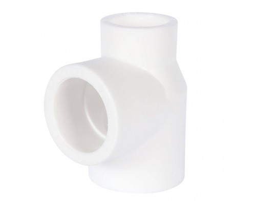 Тройник переходной Политэк 32х32х25 для полипропиленовых труб под сварку (цвет белый) (9300323225)