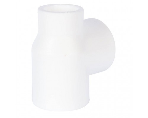 Тройник переходной Политэк 32х32х25 для полипропиленовых труб под сварку (цвет белый) (9300323225)