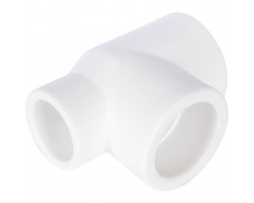Тройник переходной Политэк 32х32х25 для полипропиленовых труб под сварку (цвет белый) (9300323225)