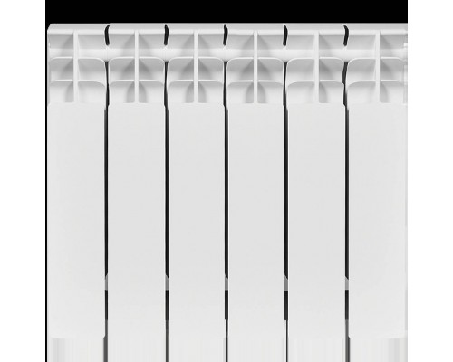 Радиатор биметаллический STOUT TITAN 350 6 секций боковое подключение (белый RAL 9016) SRB-3310-035006 (SRB-3310-035006)