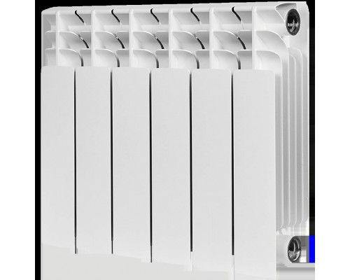 Радиатор биметаллический STOUT TITAN 350 6 секций боковое подключение (белый RAL 9016) SRB-3310-035006 (SRB-3310-035006)