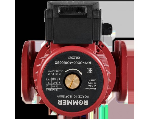 Насос циркуляционный фланцевый трехскоростной ROMMER RPF 40-180F 380V (RPF-0003-40180380) Насос циркуляционный фланцевый трехскоростной ROMMER RPF 40-180F 380V (RPF-0003-40180380)