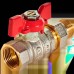 Кран шаровой с американкой ROMMER ВР/НР, ручка бабочка 1/2 (RBV-0005-2510215)
