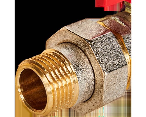 Кран шаровой с американкой ROMMER ВР/НР, ручка бабочка 1/2 (RBV-0005-2510215) Кран шаровой с американкой ROMMER ВР/НР, ручка бабочка 1/2 (RBV-0005-2510215)