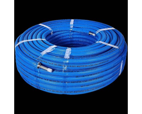 Труба STOUT SPI-0004-001622 16х2,2 (бухта 100 метров) PEX-a из сшитого полиэтилена с кислородным слоем, серая в теплоизоляции (синяя) (SPI-0004-001622) Труба STOUT SPI-0004-001622 16х2,2 (бухта 100 метров) PEX-a из сшитого полиэтилена с кислородным слоем, серая в теплоизоляции (синяя) (SPI-0004-001622)