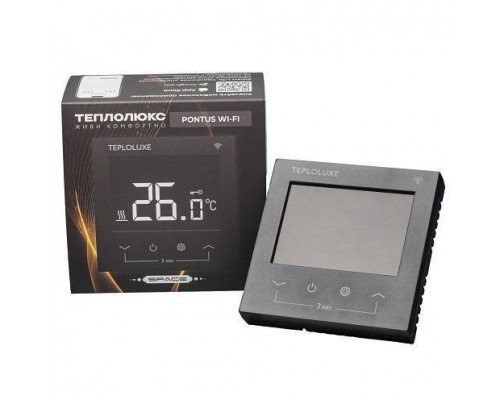 Терморегулятор электронный Теплолюкс Pontus Space wi-fi черный (100037059600) Терморегулятор электронный Теплолюкс Pontus Space wi-fi черный (100037059600)