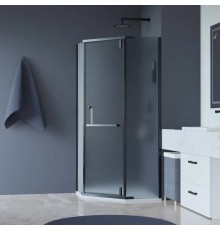 Душевой уголок RGW Hotel HO-081 100x100x195 см, профиль черный, стекло матовое