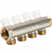 4-х ходовой коллектор LUXOR с перекрывающими кранами CP 454 (G1xG3/4 EK) (68513504 )