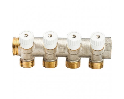 4-х ходовой коллектор LUXOR с перекрывающими кранами CP 454 (G1xG3/4 EK) (68513504 )