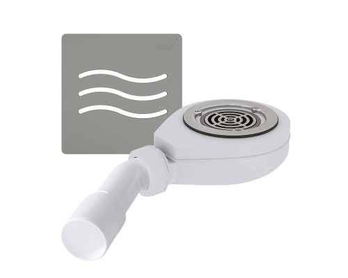 Сифон для душевых поддонов RGW S-016-1 Волна Бетон 90 мм