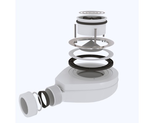 Сифон для душевых поддонов RGW S-016-1 Волна Бетон 90 мм