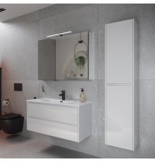 Мебель для ванной комнаты Sancos Libra 100 см белый глянец