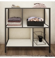 Шкаф Sanflor Лофт 80x79, северное дерево светлое, черный муар