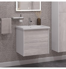 Тумба с раковиной SanStar Trend 60 подвесная, бетон пайн