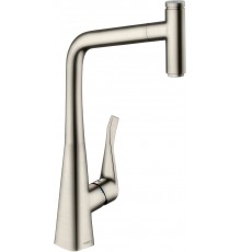 Комплект  Смеситель для кухни Hansgrohe Metris Select 14884800 + Фартук для кухни Hansgrohe черный