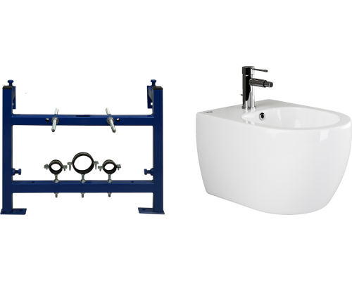 Комплект Биде Ceramicanova Play CN3002 + Инсталляция STWORKI 540201