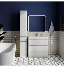 Мебель для ванной комнаты Style Line Атлантика 80 Люкс, напольная, бетон крем