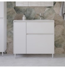 Тумба с раковиной Style Line Барселона 90 Люкс Plus R, с бельевой корзиной