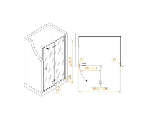 Душевая дверь RGW SV-004Gr 1200 Душевая дверь RGW SV-004Gr 1200