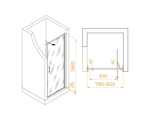 Душевая дверь RGW SV-05Gr 800 Душевая дверь RGW SV-05Gr 800