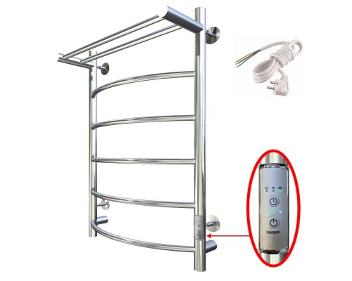 Полотенцесушитель электрический Тругор Пэк 5 П 80х40 с выключателем